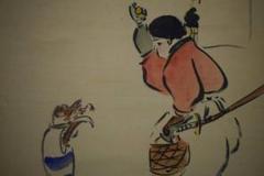 真作/巖谷小波/桃太郎/犬/きび団子/人物/日本一/布袋屋掛軸HJ-811 m29983947898_1.jpg?1715839765