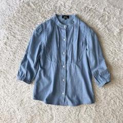 アーペーセー 美品 A.P.C. リネン ブザムブラウス XS ブルー