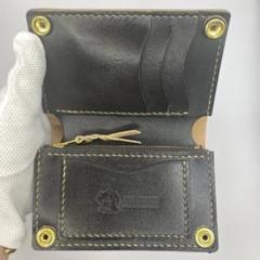 無骨 丘染めブラック ミドルトラッカーウォレット マチ/小判かん BMT0603 無骨 丘染めブラック ミドルトラッカーウォレット マチ/小判かん