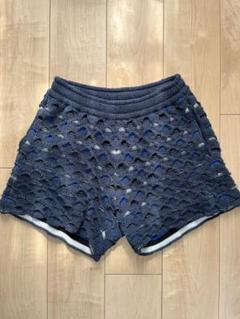 極美品✨CFCL  シーエフシーエル　ワイドパンツ  フリル メッシュ　黒 WOMEN