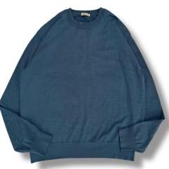 オーラリー　AURLEE セーター　クルーネック　カシミヤ混　薄手　ブルー