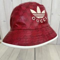 グッチ　アディダス　GUCCI adidas キャップ　赤　Mサイズ　新品未使用 グッチ GUCCI x adidas グッチ x アディダス コラボ ベース