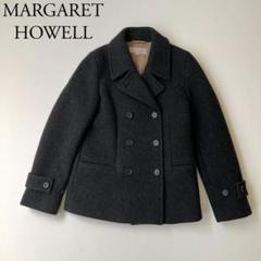 マーガレットハウエル　黒 ウール ピーコート レディース　カシミヤ混 2025年最新】MARGARET HOWELL レディース ピーコート・ウール