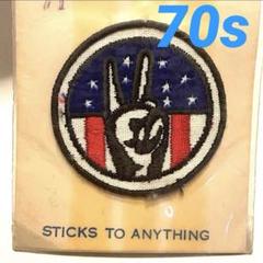 70s ビンテージ ピースマーク ワッペン スマイル 世界平和① PEACEのサムネイル