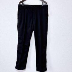 メンズ ゴルフパンツ スリムフィット ストレッチ 黒色 W36 / L31