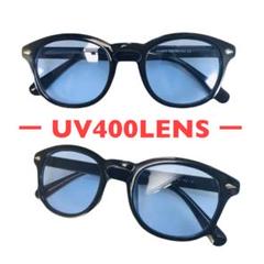 ◆サングラス◆ ウェリントン ライトブルー UV400【新品】No.1