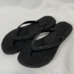 ILSE JACOBSEN ビーチサンダル　黒 37(23.5cm)