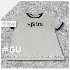 ジーユー 半袖 Tシャツ L スプライト プリント 白 部屋着 ✓2457
