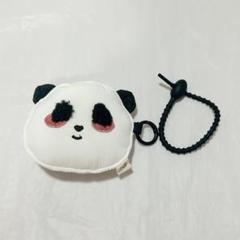 ❤️パンダ型ワイヤレスイヤホンケース 小物入れ ストラップ付き ミニポーチ