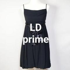 シフォン キャミ ワンピース ドレス バルーン 黒 リボン LD prime