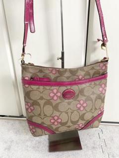 COACH ショルダーバッグ 2way ペイトン シグネチャー PVC エナメル
