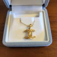 K18　ダイヤモンド0.22ct シャネルモチーフ　ココマークロゴ ネックレス K18 ダイヤモンド0.22ct シャネルモチーフ ココマークロゴ