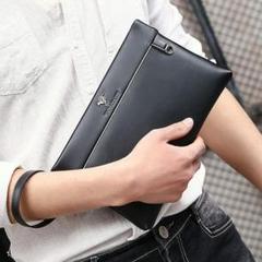 【美品】高品質PUレザークラッチバッグ