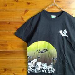 半袖Tシャツ　アニメ　漫画　ゲゲゲの鬼太郎　キャラクター　黒　水木しげるロード