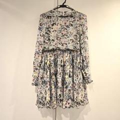 ganni クレープフラワープリントミニワンピース 花柄 セール】 GANNI レーヨンクレープ フラワープリントミニ