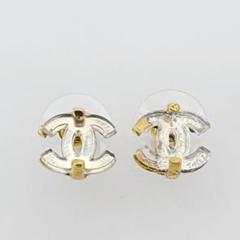 【SALE】CHANEL シャネル ピアス クリア ココマーク 02P ゴールド
