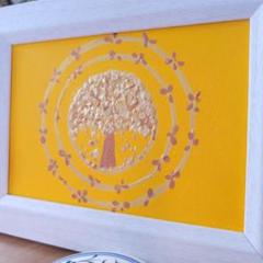 J【金運ゴールドの木☆金ツリー☆】開運絵画風水縁起物　結婚恋愛全体運上昇のサムネイル