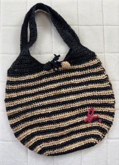 agnes b. アニエスベーボヤージュ カゴバック トートバッグ ボーダー