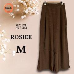 新品◎　ロージー　レディース　ドット柄ワイドイージーパンツ　キャメル系　M