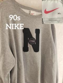 銀タグ.90s純正品】NIKE FORCE 全ロゴ刺繍 着用感XL スウェット