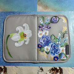 お薬手帳ケース333 トールペイント　手書き　ハンドメイド　夏　カサブランカ
