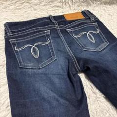 MOUSSY ダークブルー スキニーデニム　ストレッチ　25
