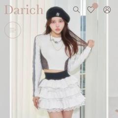 darich ダーリッチ レースドッキングラインクロップドトップス