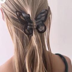 POTETE butterfly clip black 巾着付き
