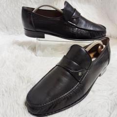 美品！ ア.テストーニ ａ.testoni 8/26cm 黒 ローファー 擦れ無