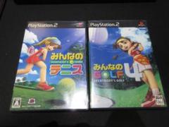 PS2ソフト みんなのテニス みんなのゴルフ4 セット