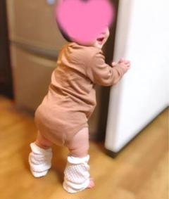 ホワイト編み込みレッグウォーマー