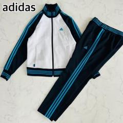 90s adidas アディダス　ビンテージジャージ　セットアップ　刺繍ロゴ　黒 adidas - 80s⭐️adidasトラックジャケットL 刺繍ロゴ vintage