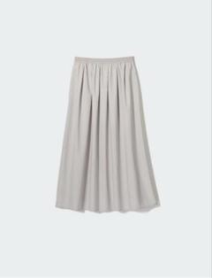ユニクロ　UNIQLO ボリュームロングスカート ライトグレー