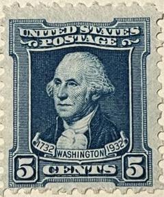 ジョージ・ワシントン1セント希少グリーン切手 George Washington Green Right Facing One 1 Cent Stamp on