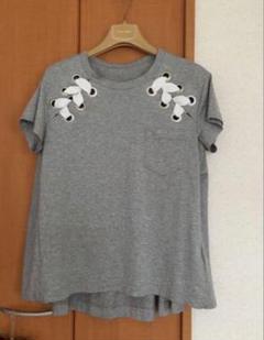 sacai サカイ　レースアップ ハトメ　フレアカットソー Tシャツライトグレー sacai サカイ レースアップ ハトメ フレアカットソー Tシャツ