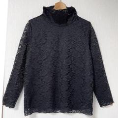 M-L 黒レースインナー　シースルーカットソー　ダンス衣装　フォーマルウエア