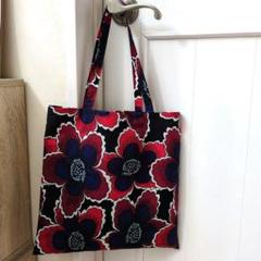 【ハンドメイド】アフリカンプリント エコバッグ内ポケット収納35cm×35cm