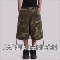 超人気！海外ボーイ バギースウェットショーツ Jaded London ☆英国発*JADED LONDON*新作*ACIDレザーバギーショーツ/BL