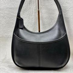 極美品✨️コーチ　ショルダーバッグ　レザー　ブラック　エルゴ　9033 Extremely Rare Made In USA Old Coach 9033 Shoulder Bag Black