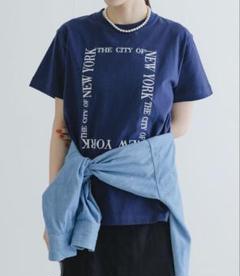 【GOOD ROCK SPEED】スクエア刺繍ロゴT ネイビー×ホワイト