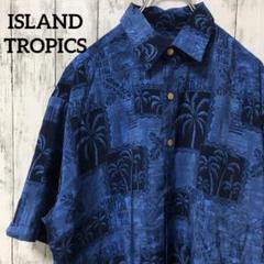 C2124 ISLAND アロハシャツ 半袖シャツ パームツリー 南国 海外古着