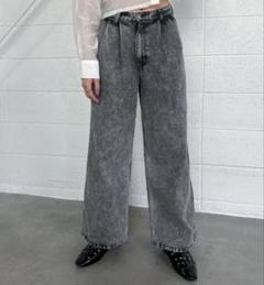 エピミエピミー ツータックバギーデニムパンツ