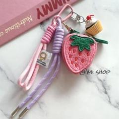 カップケーキ いちご コインケース 小物入れ じゃらじゃらキーホルダー 韓国