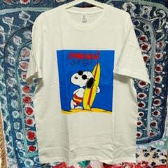 海水浴 スヌーピー ティーシャツ 半袖 メンズ ヴィンテージリプリント L XL