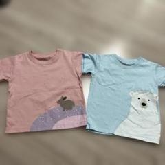 無印良品　どうぶつ　プリント　半袖　Tシャツ　100