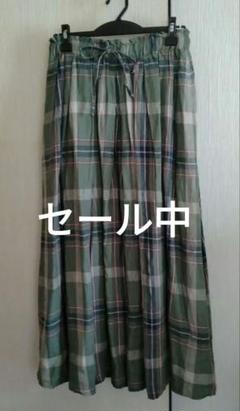 未使用タグ付き ツチエ TUTIE リネン100切り替えタックロング