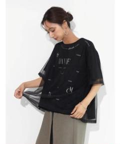 【新品未使用】SCOTCLUB チュールレイヤードロゴT ブラックのサムネイル