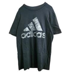 【即日発送】adidas 黒 キッズ　Tシャツ ロゴプリント