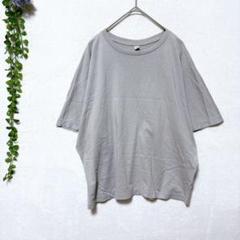 G2002ユニクロ✤わけあり✤半袖Tシャツ カットソー ドルマンスリーブLグレー