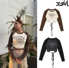 X-girl ロンT【新品未使用】 X-girl エックスガール OLD ENGLISH L/S BABY TEE ロンT 長袖